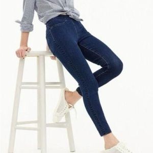 J.Crew Pull On Toothpick Jeans Jegging In Indigo Dark Wash Blue Women's 26